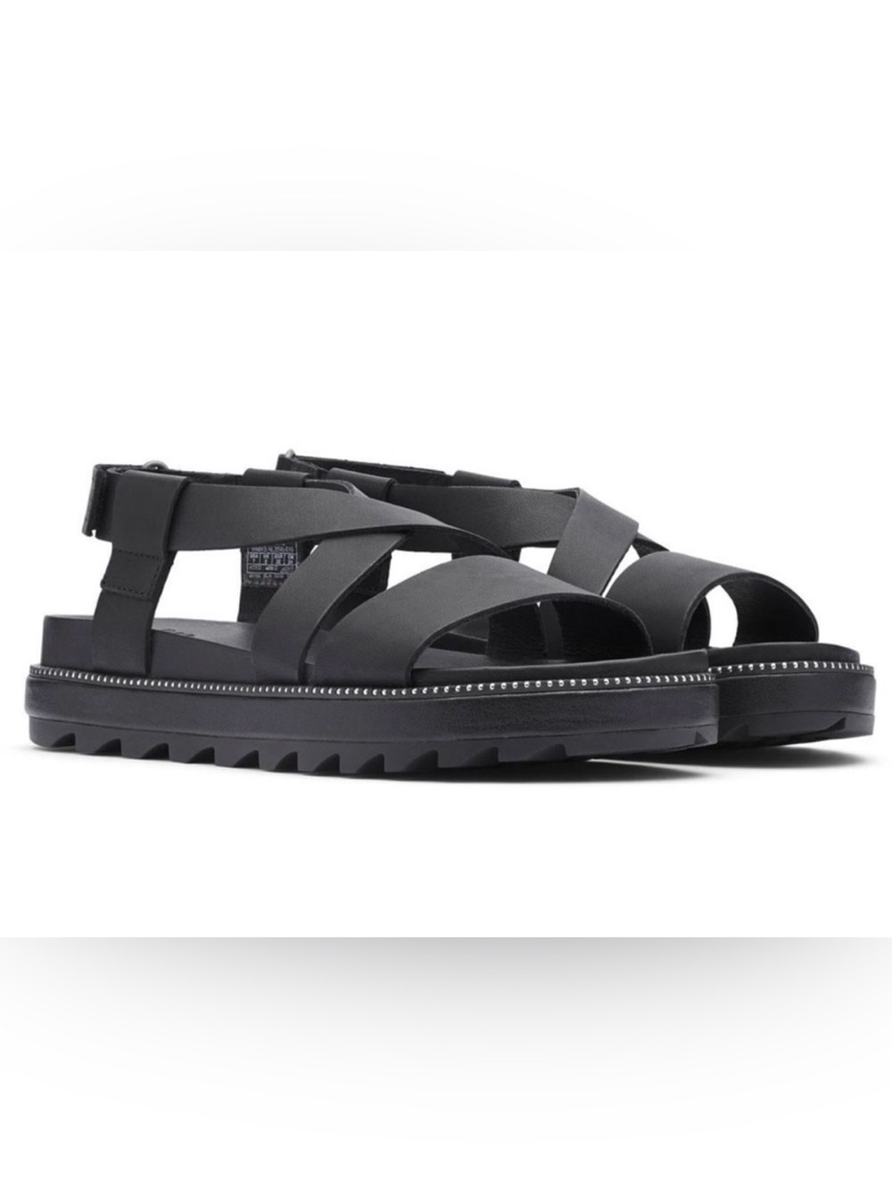 Sorel Black Chunky Sandals